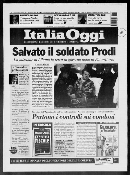 Italia oggi : quotidiano di economia finanza e politica